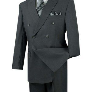 Charcoal Gray Double Breasted Suit